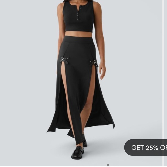 [Halara] NWT Waisted Decorative Buckle Split 2-in-1 Maxi
Casual Skirt - Picture 6 of 12
